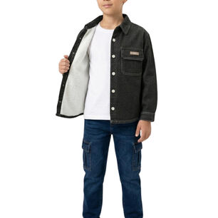 Sobrecamisa Mezclilla Ni&ntilde;o Denim Degradado Look Urbano