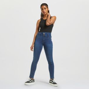Jeans Regular Pretina Alta Push Up Mujer Rolly Go Jeans Regular Pretina Alta Push Up Mujer Rolly Go