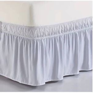 Faldon Liso Cama De 2 Plazas