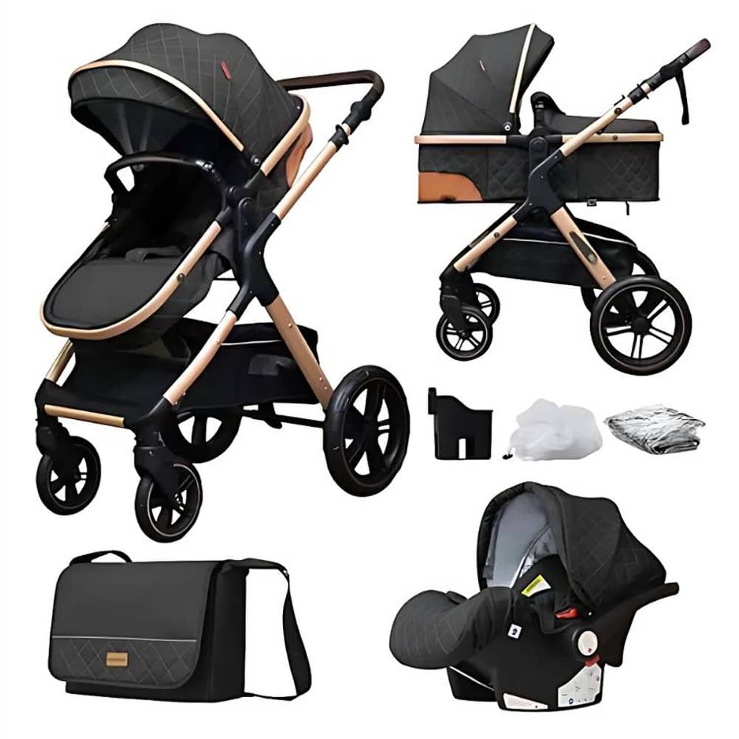 Coche Cuna Accesorios Beb&eacute; 5 En 1 Plegable Multifuncional image number 0.0