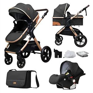 Coche Cuna Accesorios Beb&eacute; 5 En 1 Plegable Multifuncional