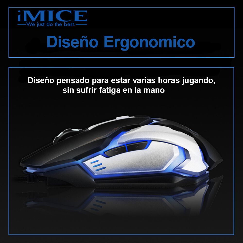 Mouse Gamer Premium Imice V6 2400 Dpi Retroiluminado Usb image number 7.0