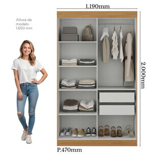 Cl&oacute;set Di Poretti Design Closet Paris / 4 Puertas, 4 Puertas / 2 Cajones