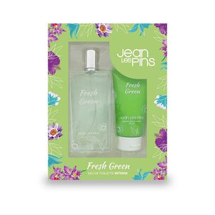 Set De Perfumería Fresh Green Jean Les Pins / 100 Ml / Eau De Toilette + Body Lotion 75 Ml