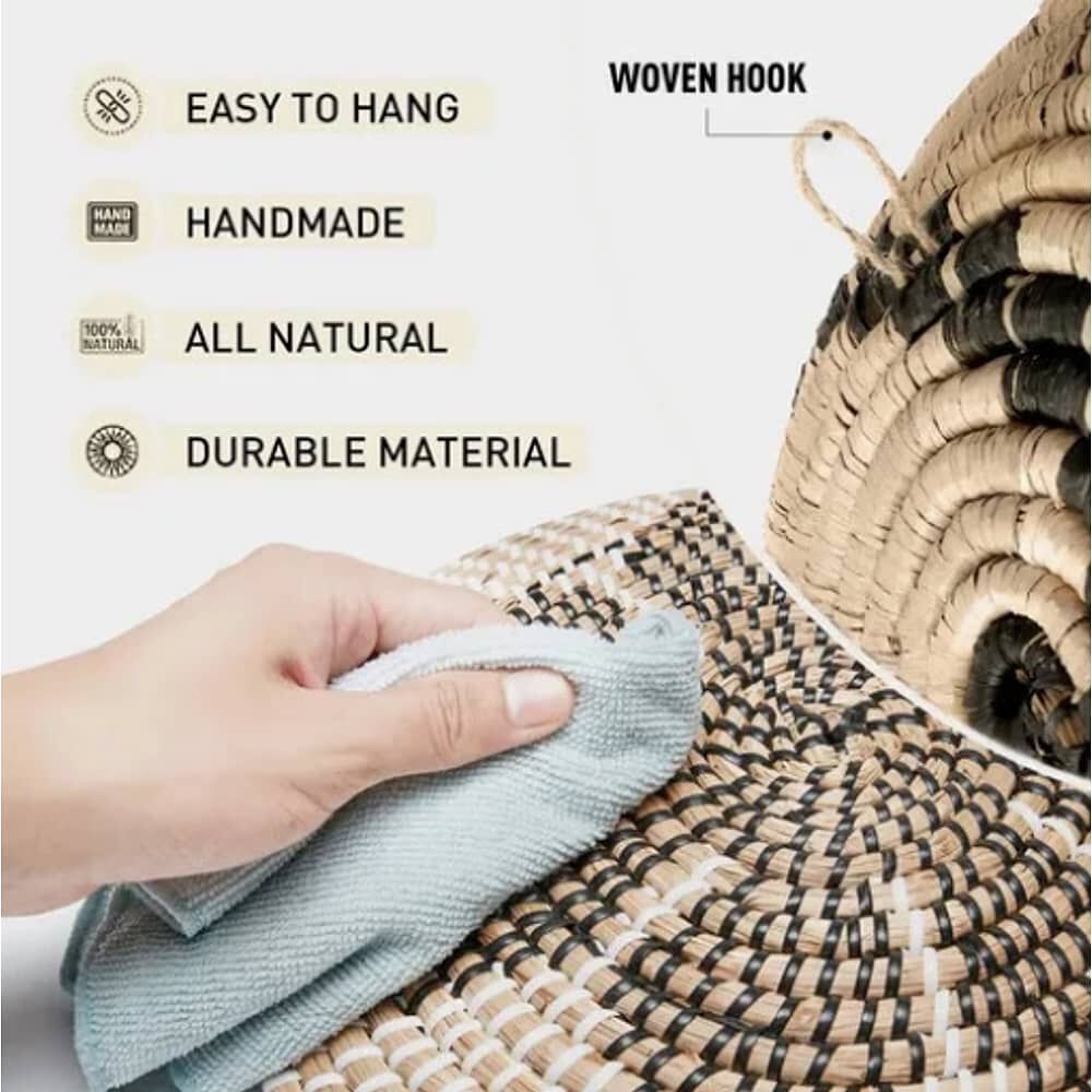 3 Cuadro Mimbre Decorativo Pared image number 3.0