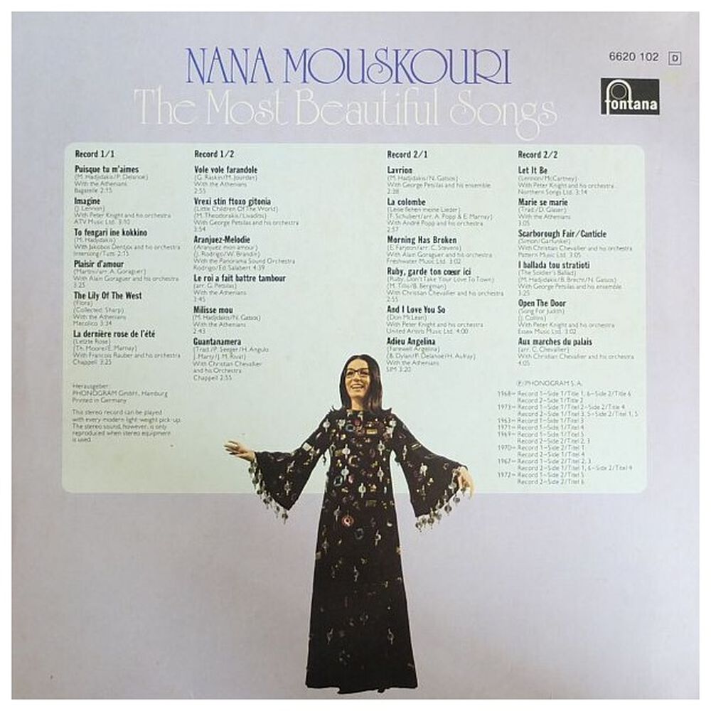 Nana Mouskuori - The Most Beautiful Songs (2lp) | Vinilo Usado image number 2.0