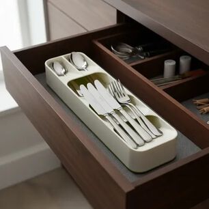 Organizador De Cubiertos Servicio Para Cajones Gavetas Color Beige
