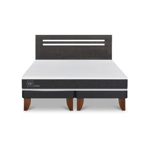 Cama Europea Cic Ortopedic / 2 Plazas / Base Dividida + Respaldo