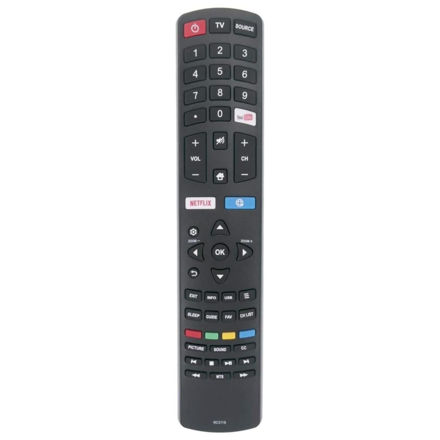 Control Remoto Universal Para Tv Tcl Daewoo Philco Jvc Negro Lbn image number 0.0