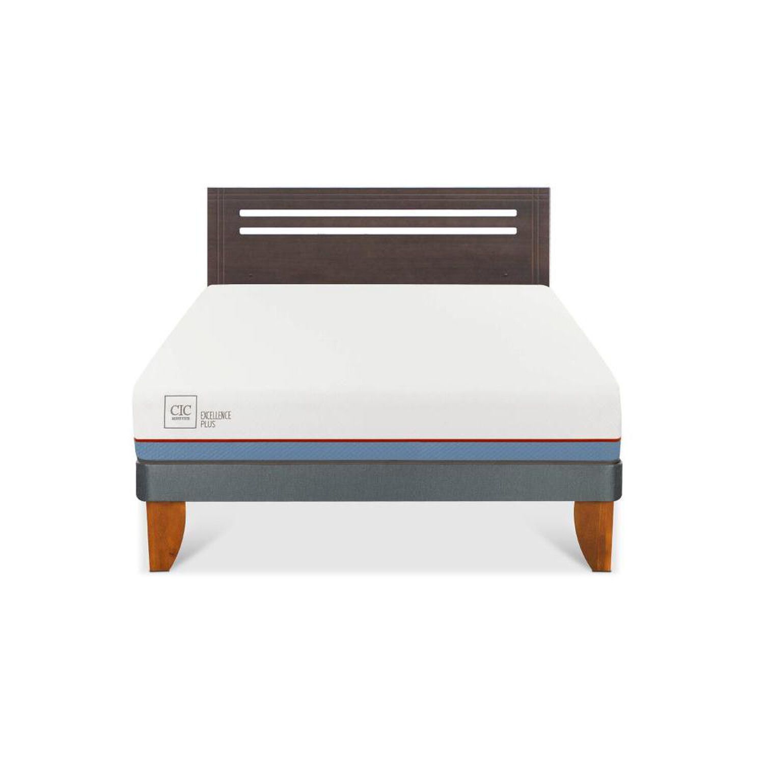 Cama Europea Cic Excellence Plus / 2 Plazas / Base Normal + Respaldo image number 0.0