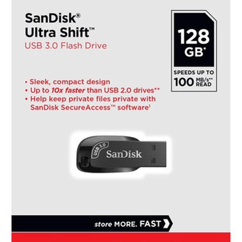 Pendrive Sandisk Ultra Shift Usb 3.0 De 128 Gb - Crazygames image number 2.0