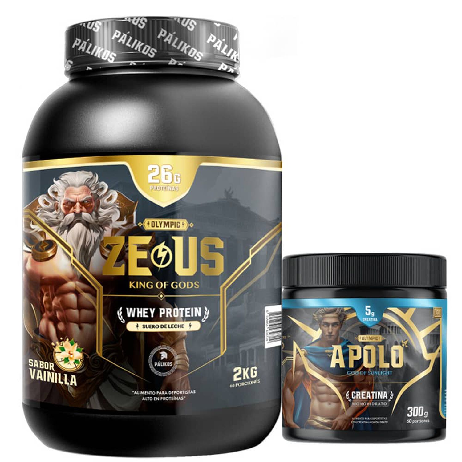 Pack Guerrero 2kg /proteina 2kg Vainilla Creatina 300g image number 0.0