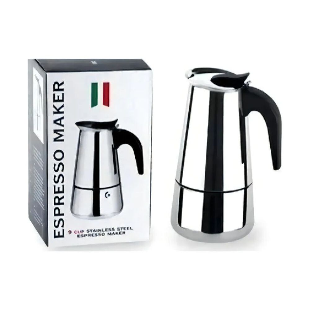 Cafetera Italiana Acero Inoxidable Capacidad 9 Tazas image number 0.0