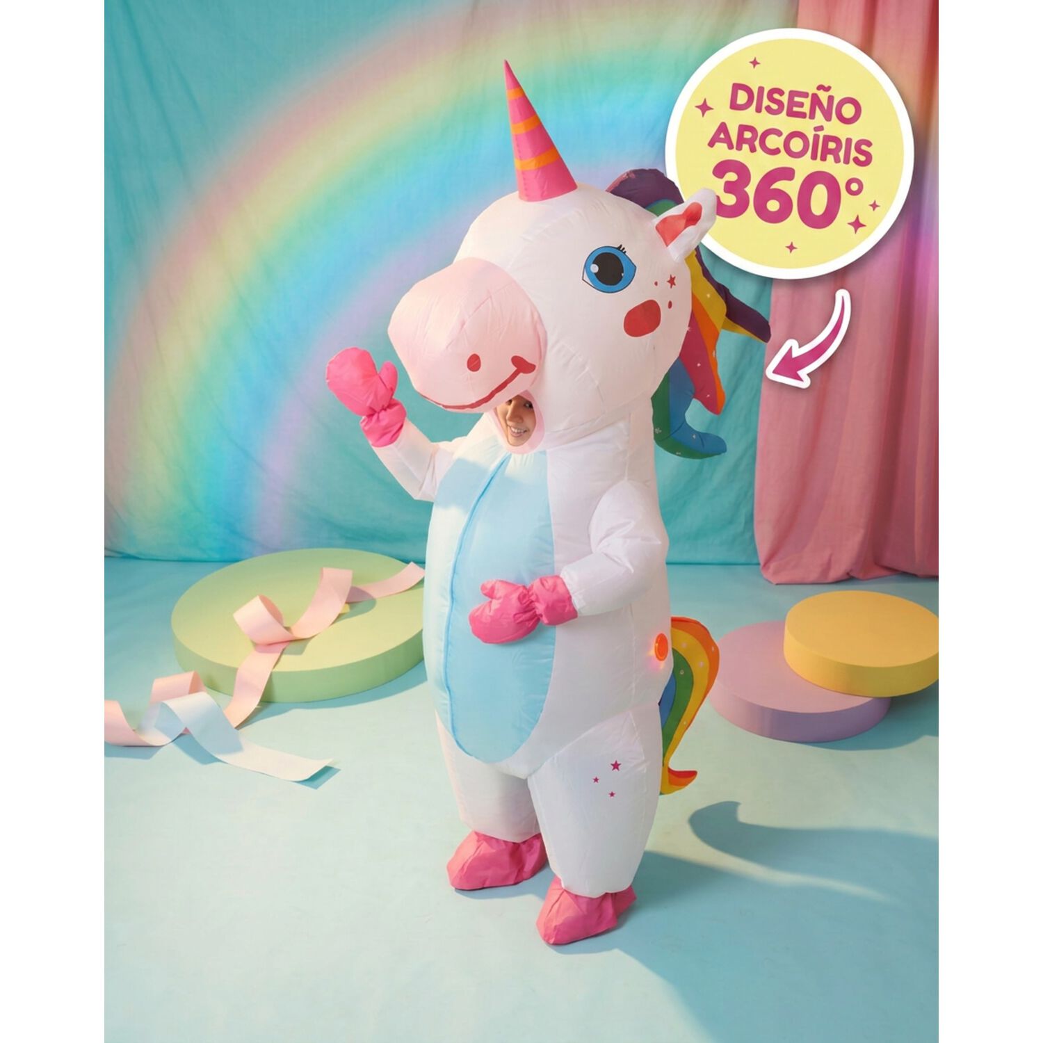Disfraz Inflable Unicornio Adulto image number 2.0