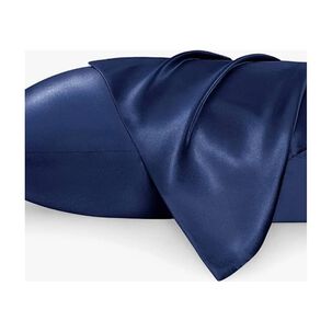 Set 2 Funda Almohada Sat&iacute;n Azul