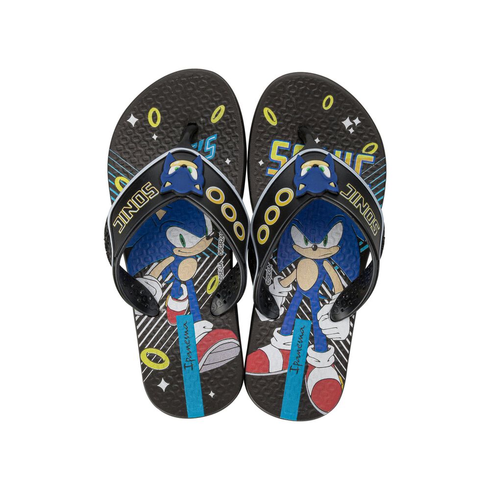 Sandalia Infantil Negro Sonic Game Ipanema image number 0.0