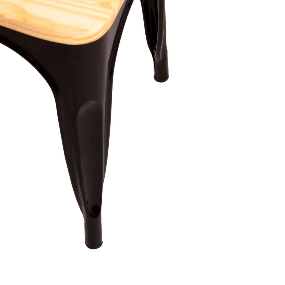 Pack 4 Sillas De Metal Tolix Asiento De Madera image number 2.0