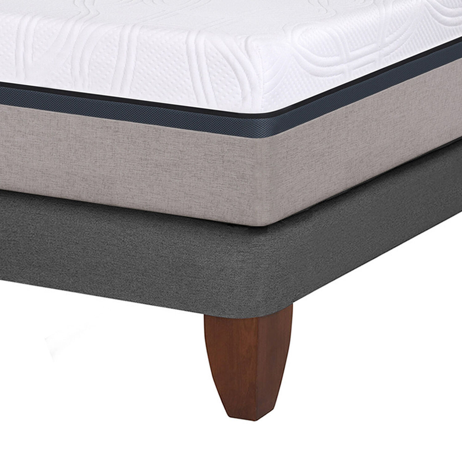 Cama Europea Cic Balance / 2 Plazas / Base Dividida + Set De Maderas image number 2.0