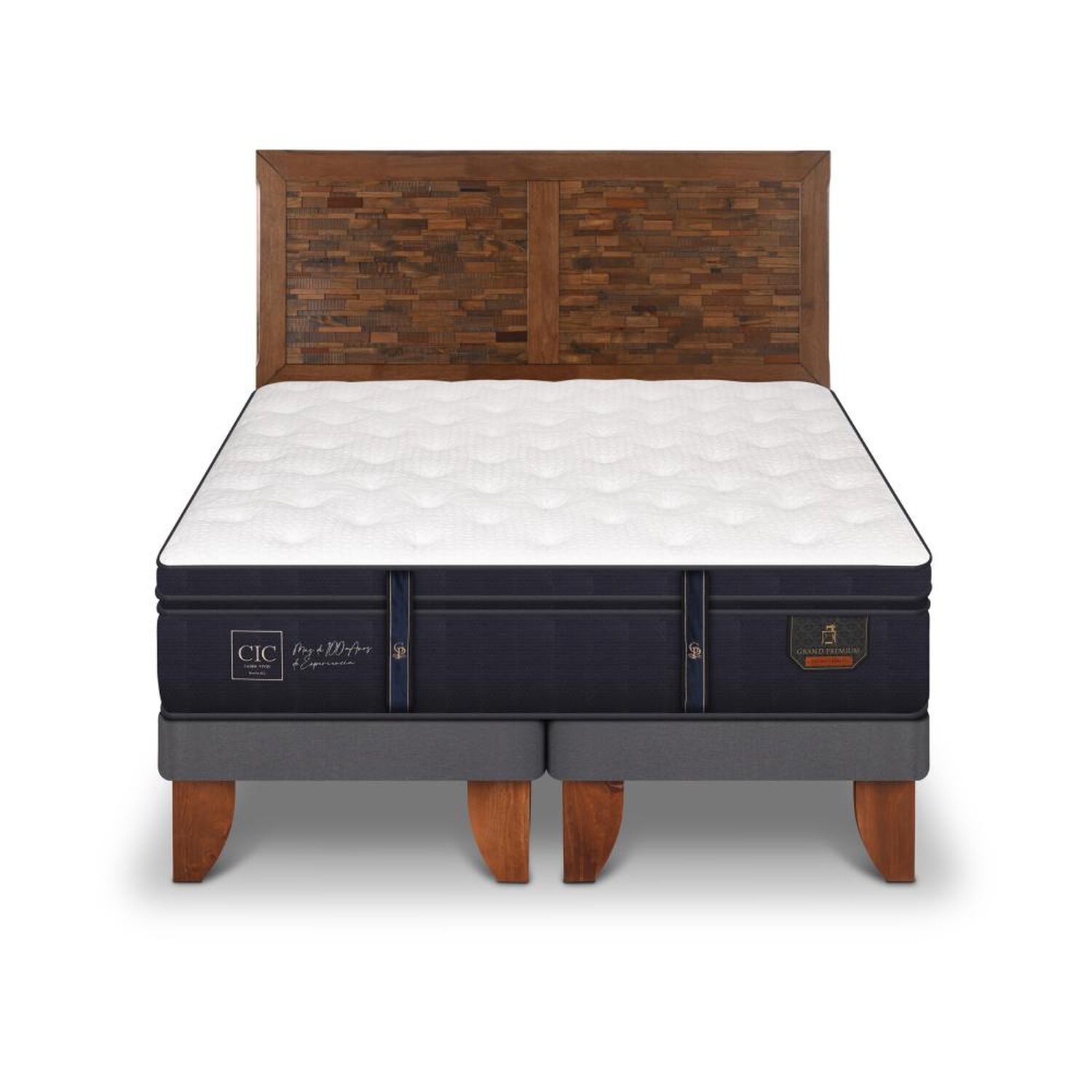 Cama Europea Cic Grand Premium / King / Base Dividida + Respaldo image number 0.0