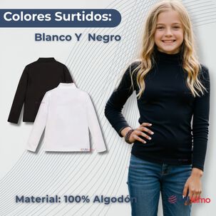 Pack 6 Camisetas Beatle Algod&oacute;n Primera Capa Ni&ntilde;a Polera Surtidos