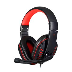 Audifono Gamer Jack 3.5 Ps4 Xbox Pc 2mts Negro Rojo