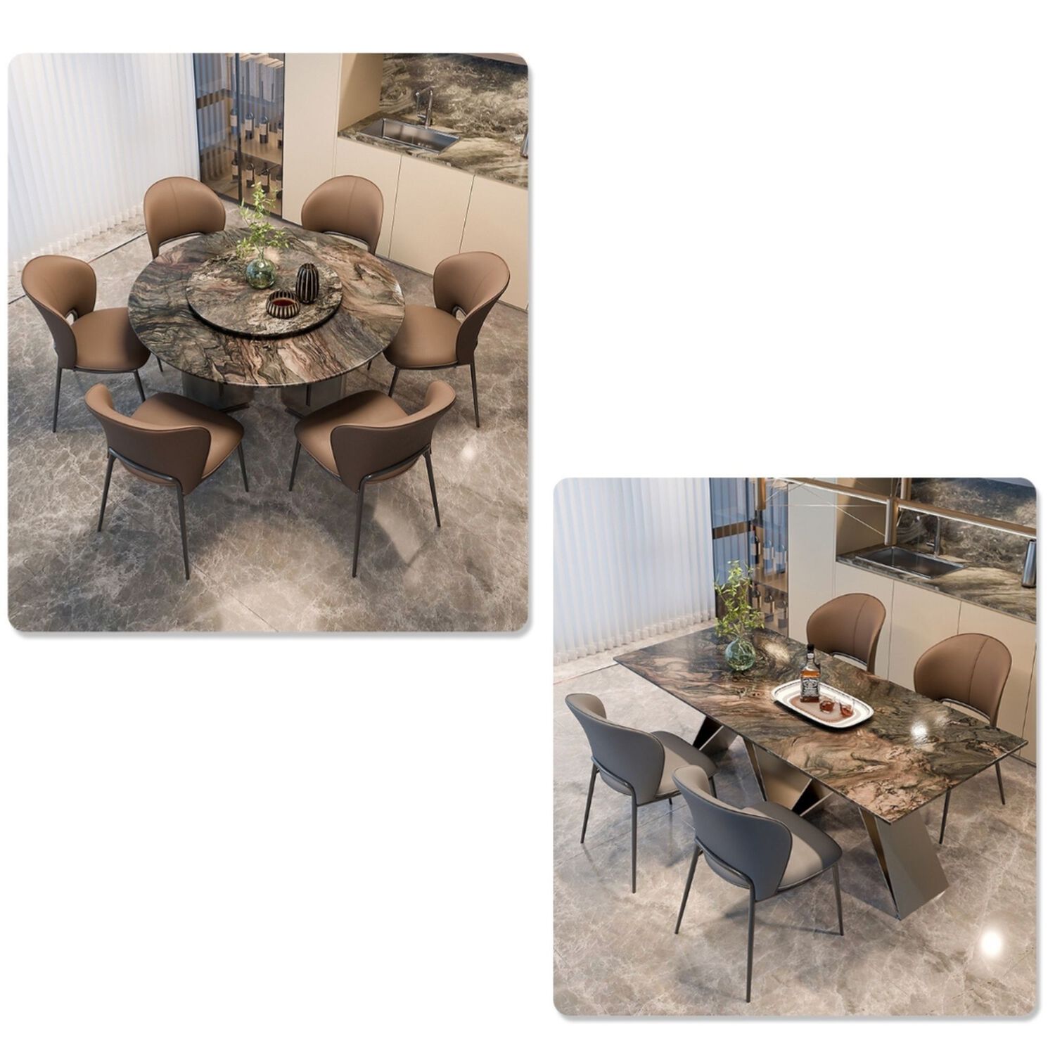 Pack 4 Sillas De Comedor Premium Ecocuero Deli Naranjas image number 3.0