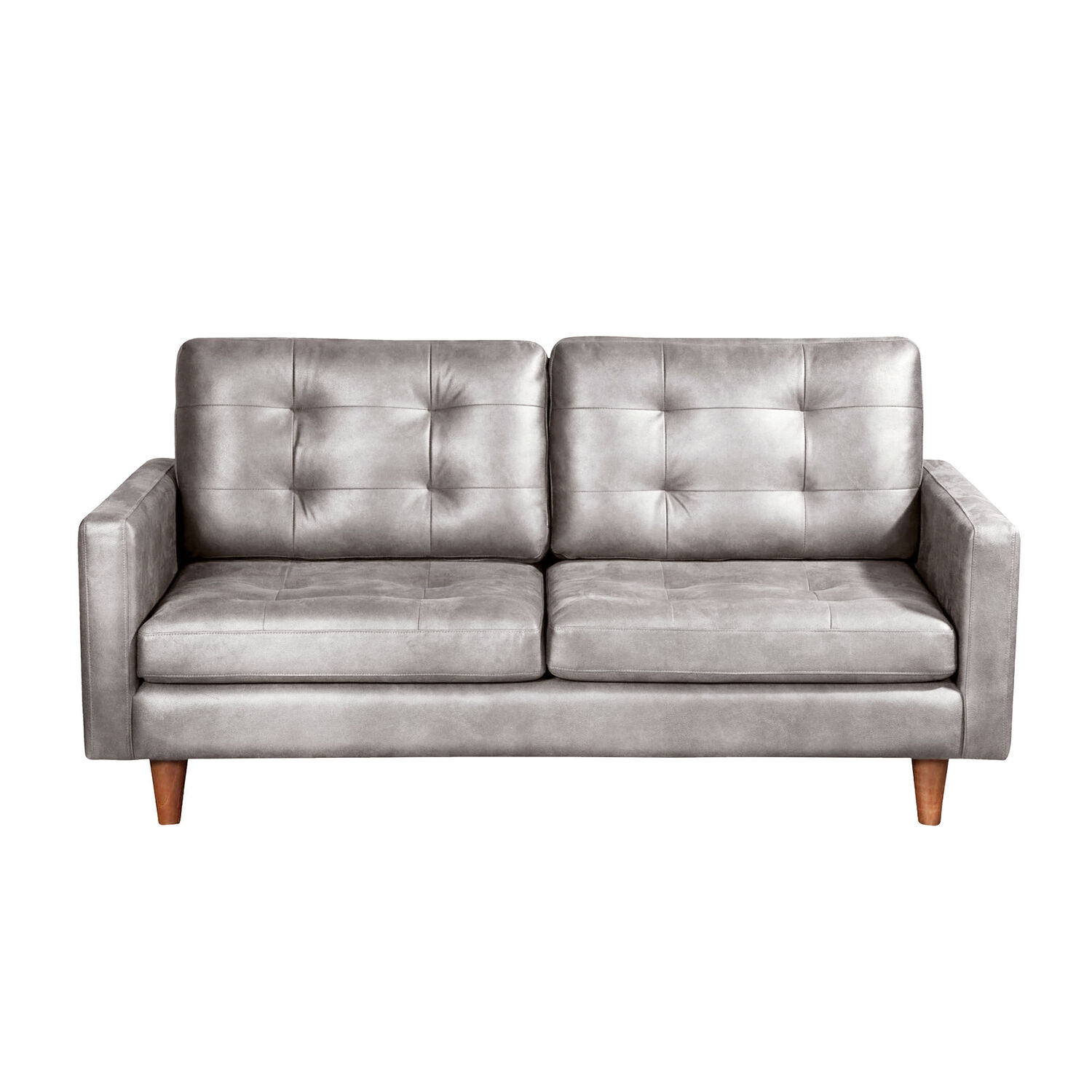 Sofa Napoles 3 Cuerpos Cuero Kentucky Gris image number 0.0