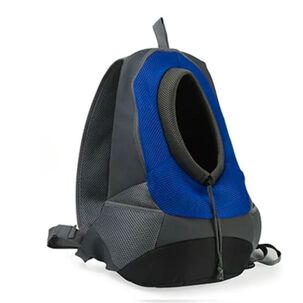 Mochila Azul De Transporte Mascotas Ventilación Ergonomico