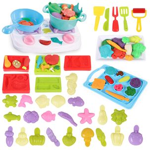 Juguete Set Plasticina Estufa Con Accesorios De Cocina Infnatil