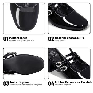 Zapato Taco Tal&oacute;n Descubierto Elegante Mujer Weide Yl053