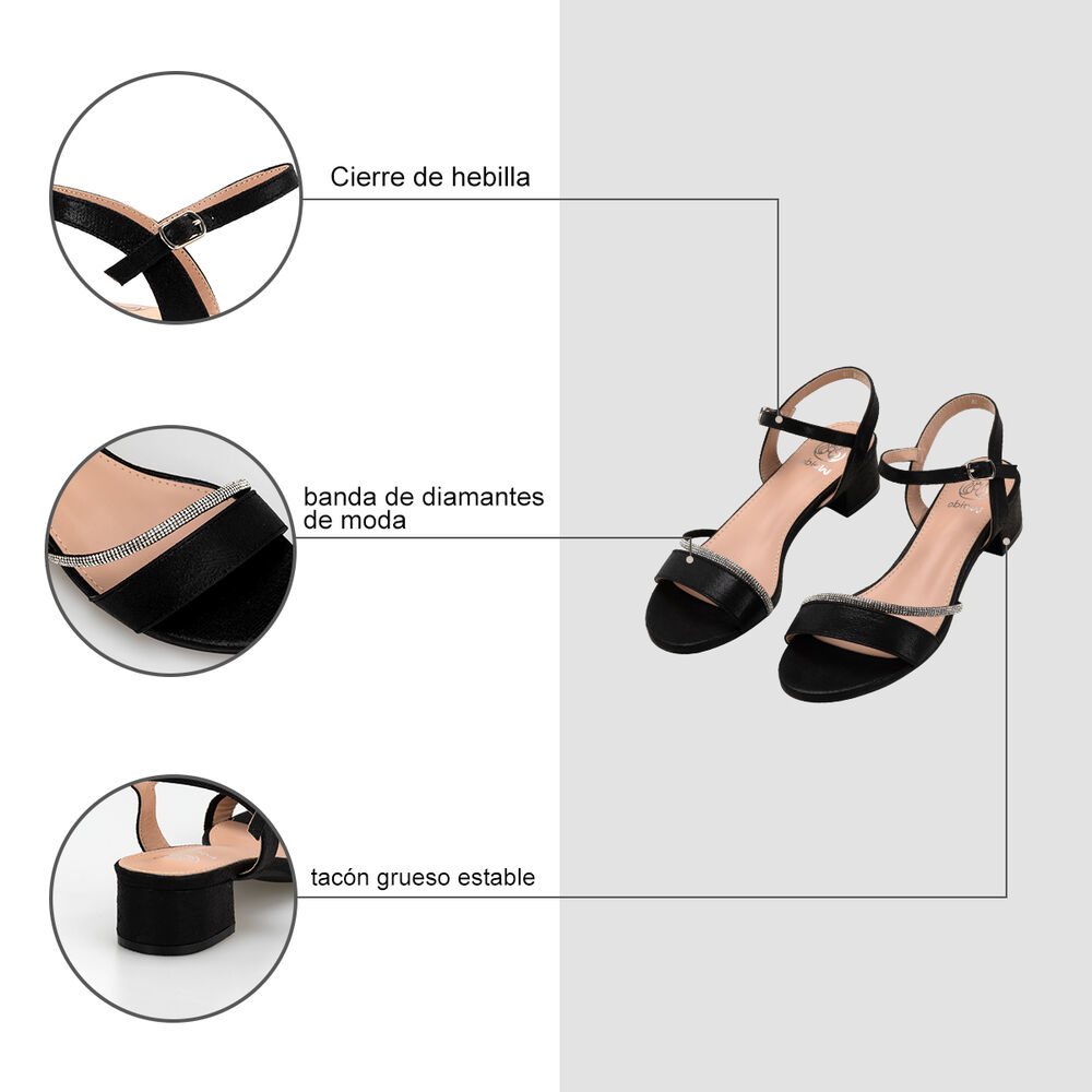 Sandalia Taco Negra Fiesta Mujer Weide You220 image number 5.0