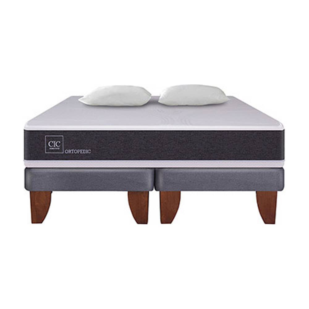 Cama Europea Cic New Ortopedic / King / Base Dividida + Almohadas image number 5.0