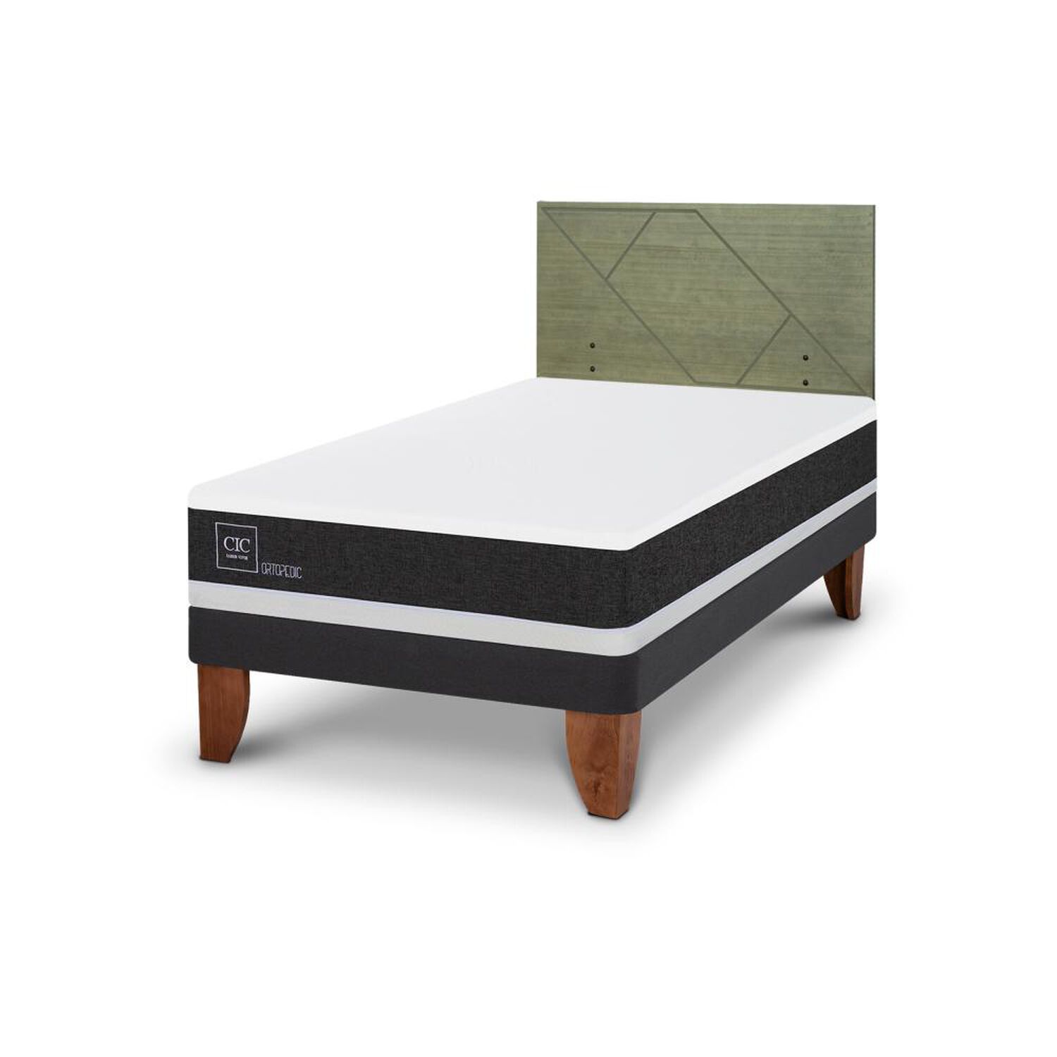 Cama Europea Cic Ortopedic / 1.5 Plazas / Base Normal + Respaldo image number 5.0