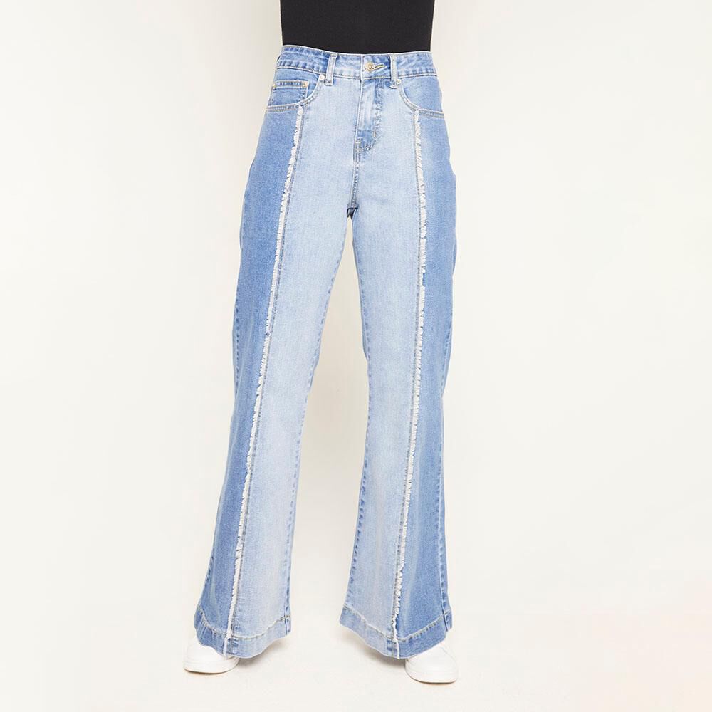 Jeans Tiro Medio Palazzo Wide Leg Mujer Kimera en Oferta | Hites.com