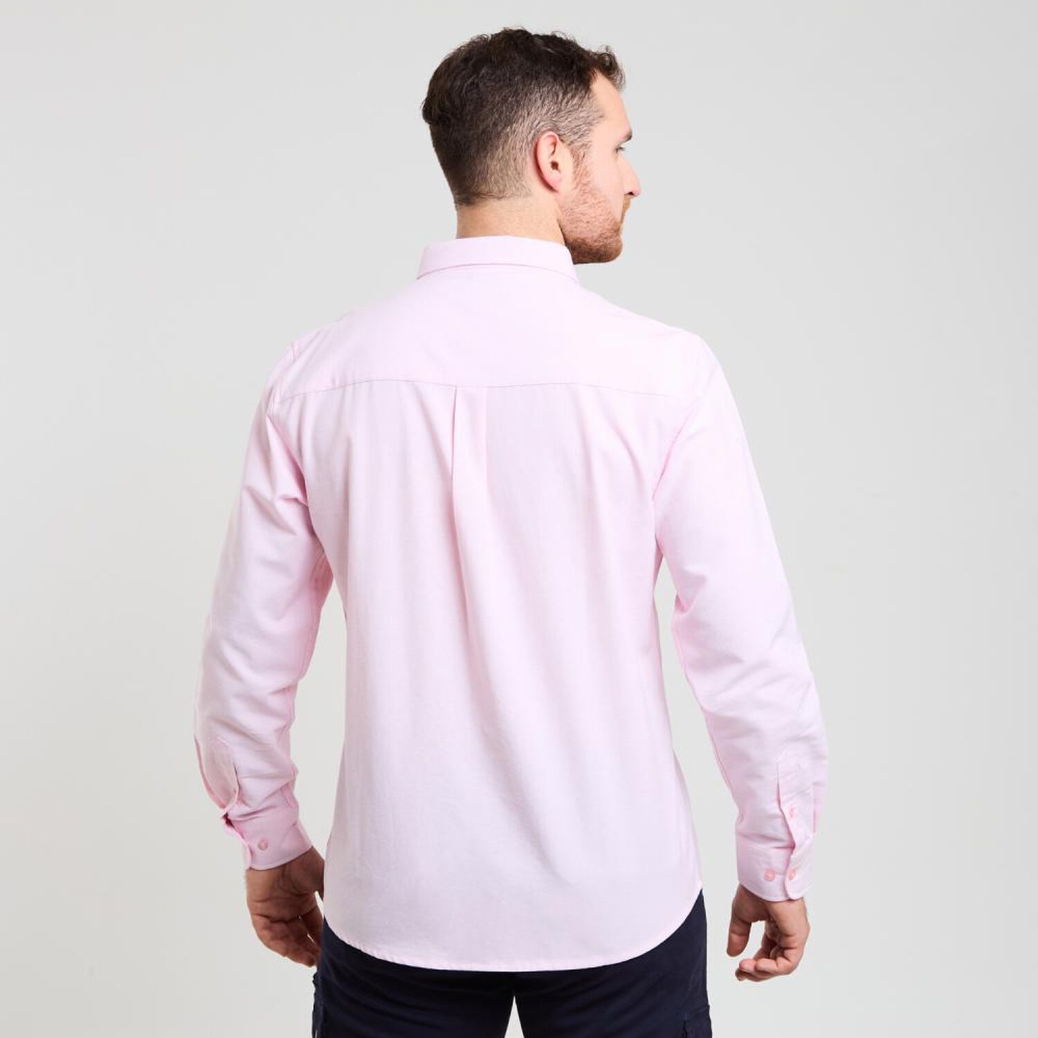 Camisa Lisa Regular Manga Larga Hombre Peroe image number 3.0
