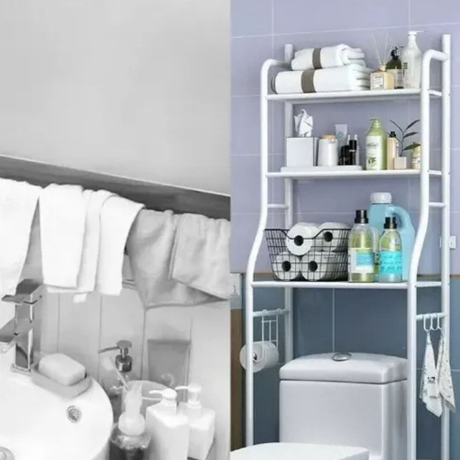 Organizador Estante Ba&ntilde;o Armable F&aacute;cil 3 Niveles image number 4.0