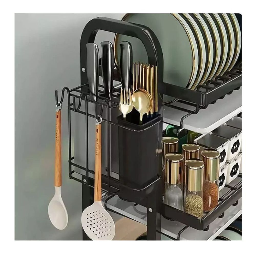 Secador Escurridor De Platos 3 Niveles Acero Inoxidable image number 3.0