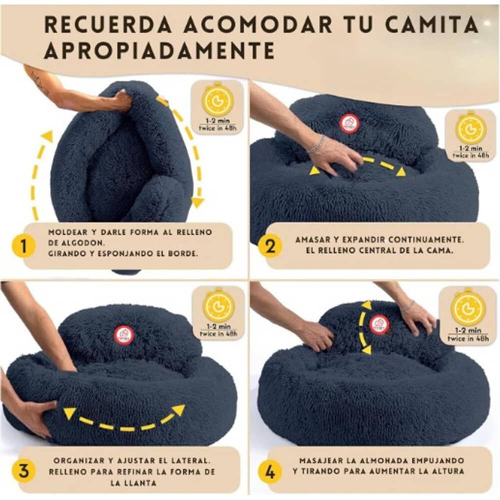 Cama Mascota Grande Yep Pet Perro L Antiestr&eacute;s Y Ronquido Cama Dona image number 4.0