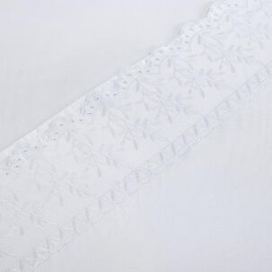 Sabana Andes Microfibra Broderie Blanco 2 Plaza