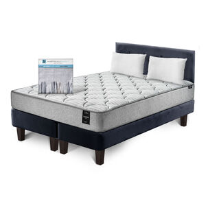 Combo Cama Cannon 2 Plazas+2 Almohadas+sabanas+respaldo Tela Negro