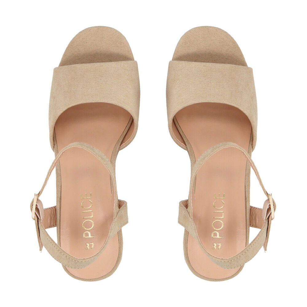 Sandalia Mujer Beige Sally Police image number 1.0