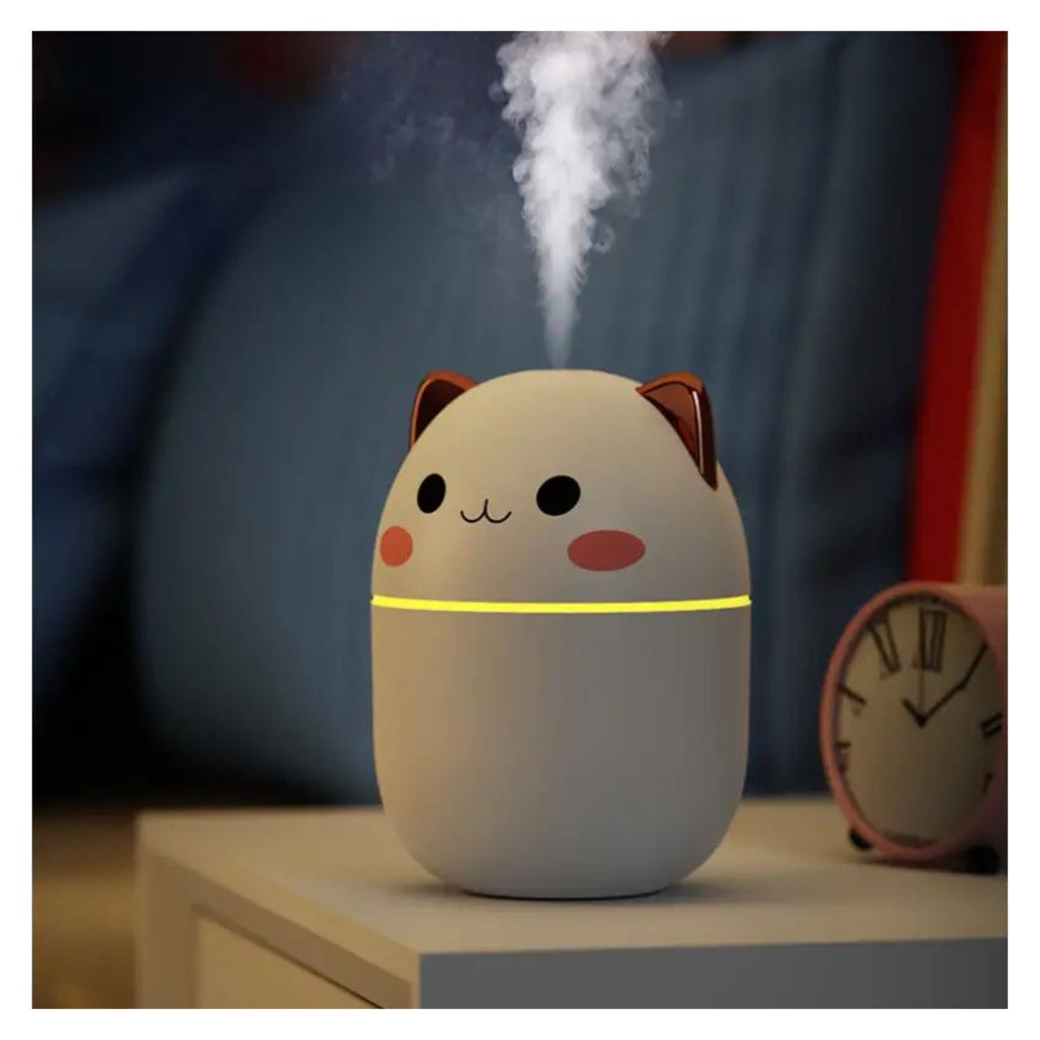 Pack Humidificador Dise&ntilde;o Gato Blanco + 6 Esencias Aromaticas image number 2.0