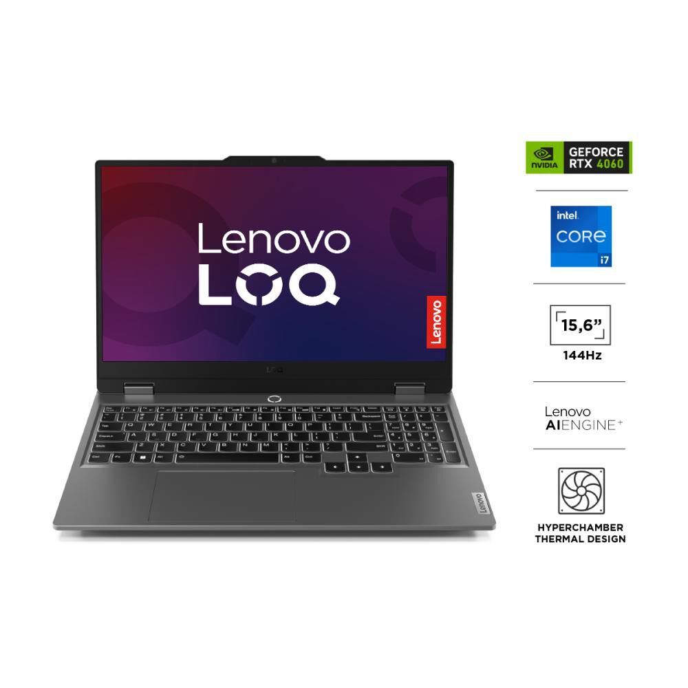 Notebook Gamer 15.6" Lenovo Loq / Intel Core I7 / 24 GB RAM / Nvidia Geforce RTX 4060 / 512 GB SSD image number 0.0