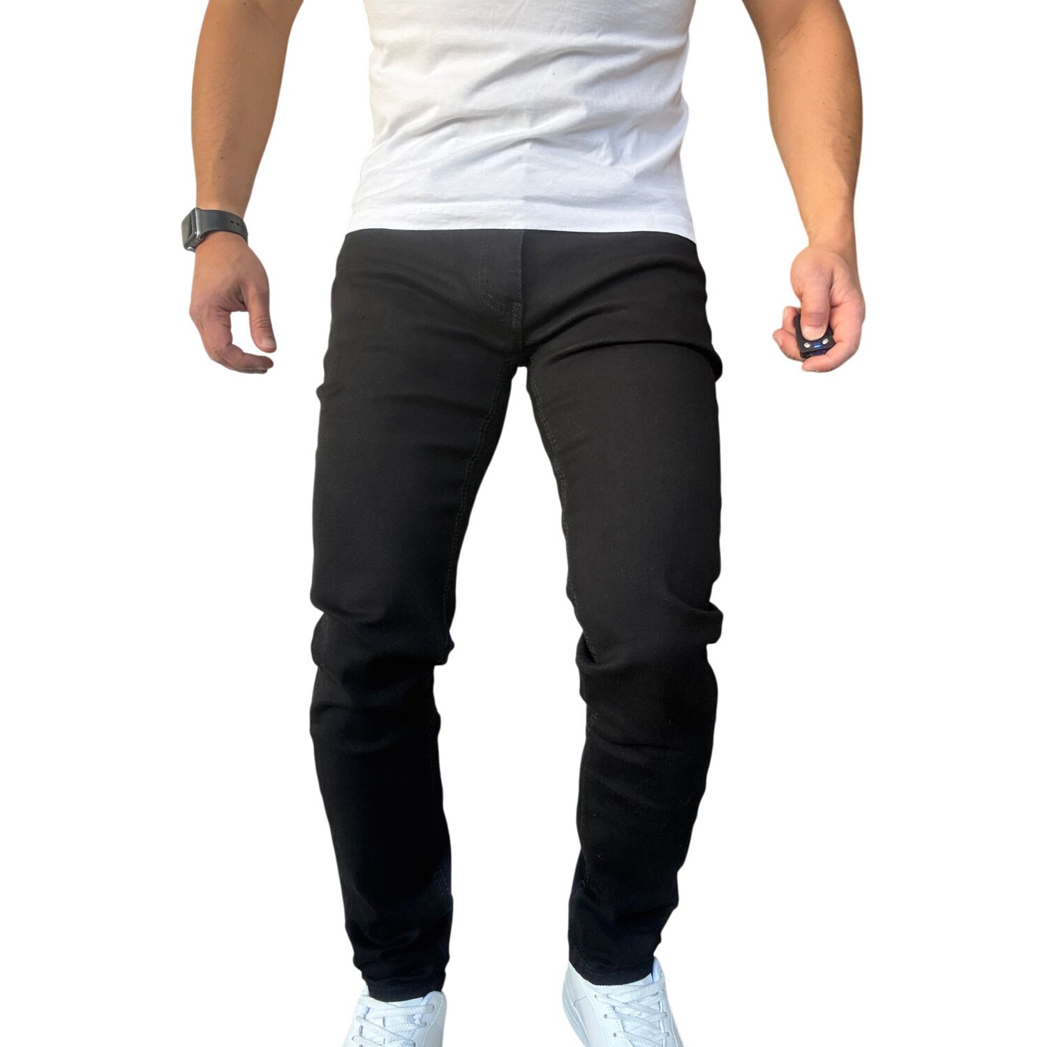 Jeans Slim Fit Negro image number 9.0