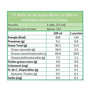 Aceite De Oliva Extra Virgen Sol De Aculeo Blend 1 X 2000 Ml