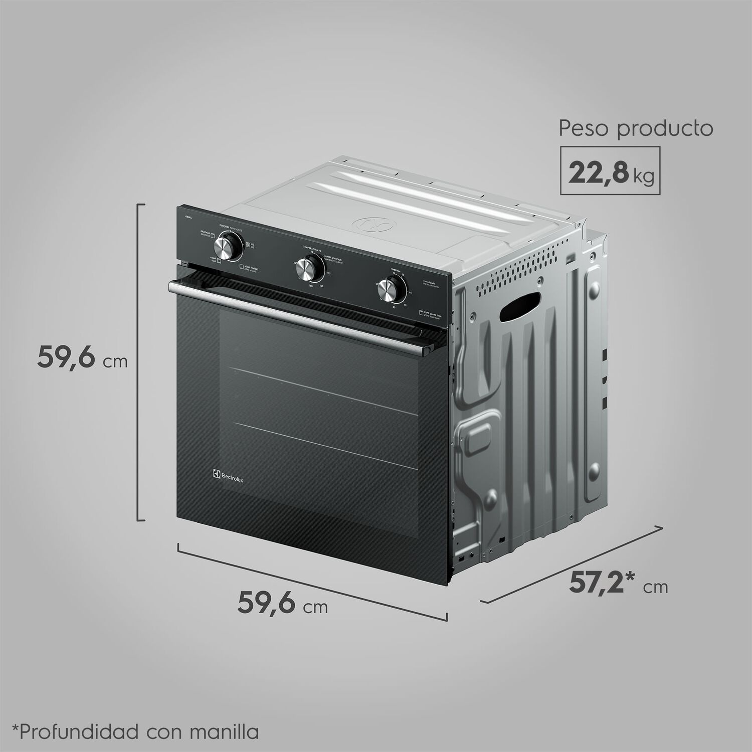 Horno Empotrable El&eacute;ctrico 80l Efficient Perfectcook Oe8el image number 2.0