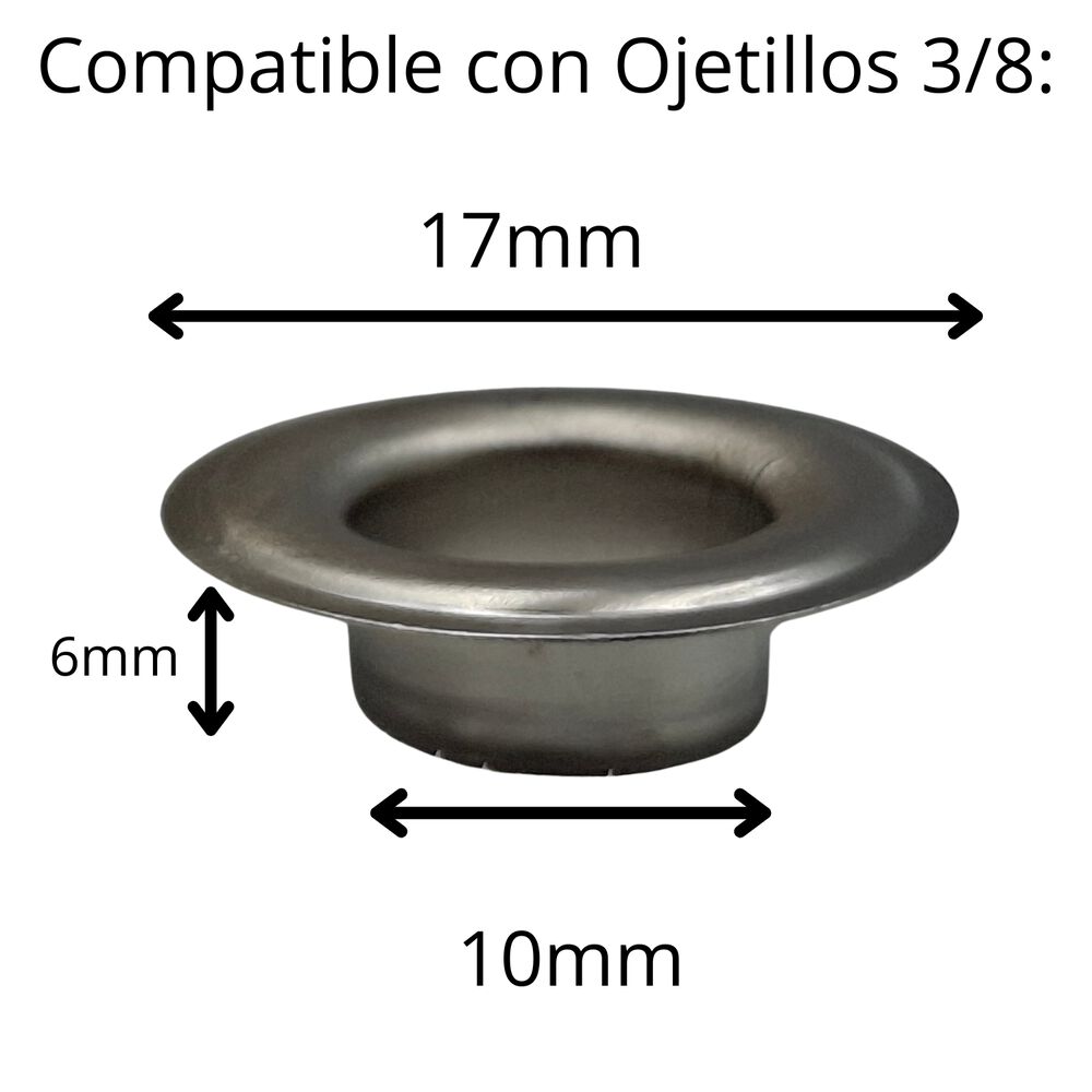 Matriz Nacional Ojetillos 3/8 10x17x6mm Para Maquina Broches image number 1.0