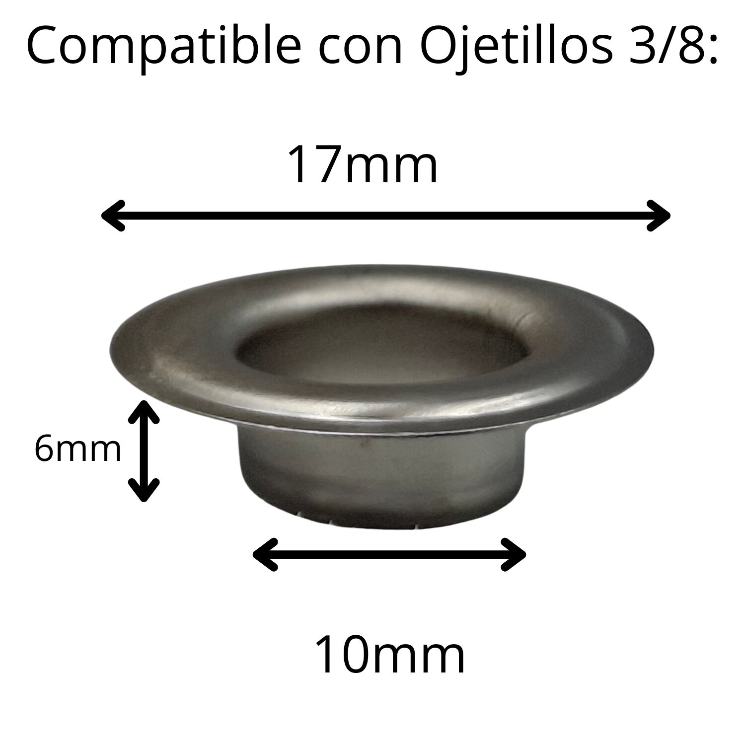 Matriz Nacional Ojetillos 3/8 10x17x6mm Para Maquina Broches image number 1.0