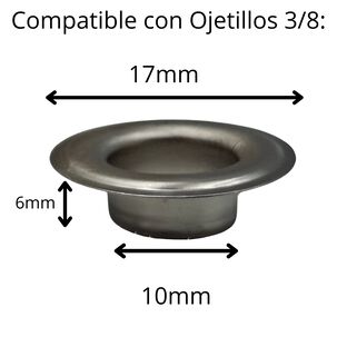 Matriz Nacional Ojetillos 3/8 10x17x6mm Para Maquina Broches