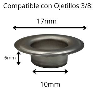 Matriz Nacional Ojetillos 3/8 10x17x6mm Para Maquina Broches